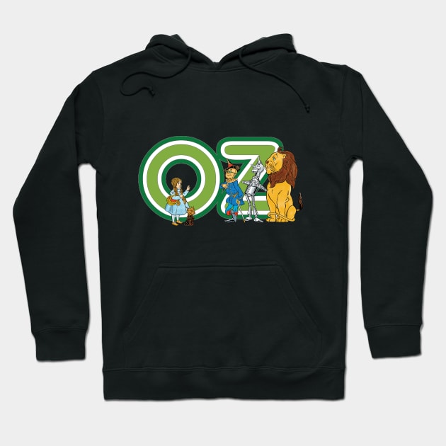 Vintage Wizard of Oz Characters Hoodie by MasterpieceCafe